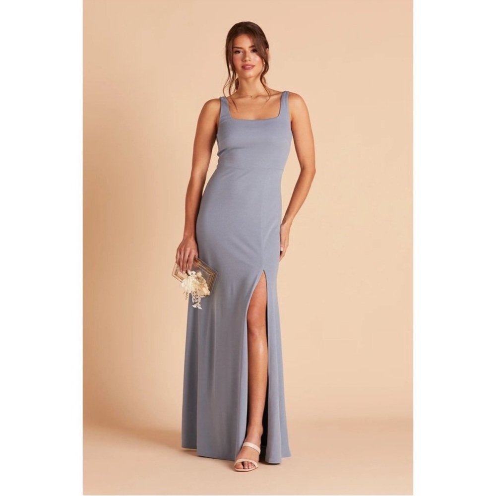 Birdy Grey Gray Sheath Maxi Dress with Slit